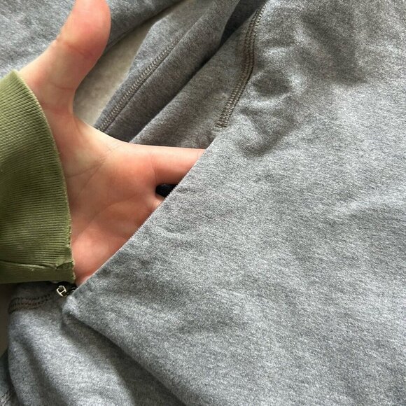 Lululemon Womens Jacket Size 10 Gray Turtleneck Zip Pockets Heavy Athletic Yoga - Picture 4 of 11